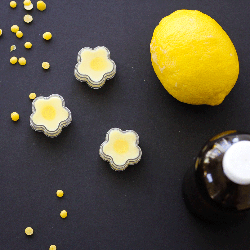 Lippenbalsam mit Zitrone